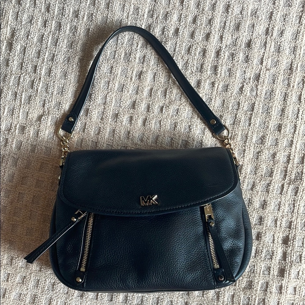 Michael Kors Black Leather Shoulder Bag